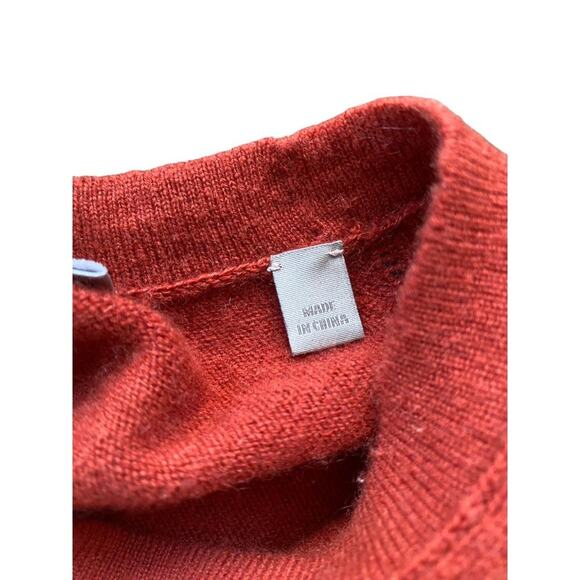 Vince 100% Cashmere Long Sleeve Sweater Top Russet Orange Womens Small MSRP $320 - Picture 6 of 10